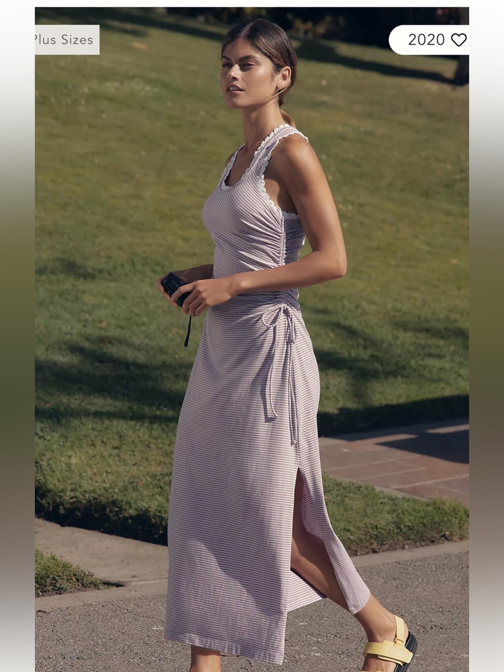 Daily Practice by Anthropologie Game Time Ruched Midi Dress-size Small